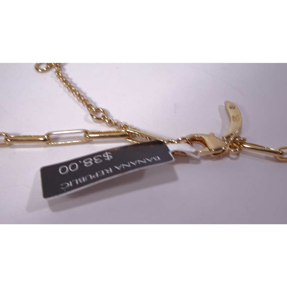 Banana Republic Women's Gold PAPERCLIP CHAIN NECKLACE NWT 38 - Picture 6 of 13